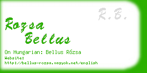 rozsa bellus business card